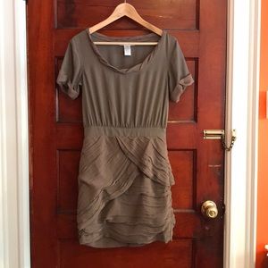 Diane von Furstenberg tan silk party dress